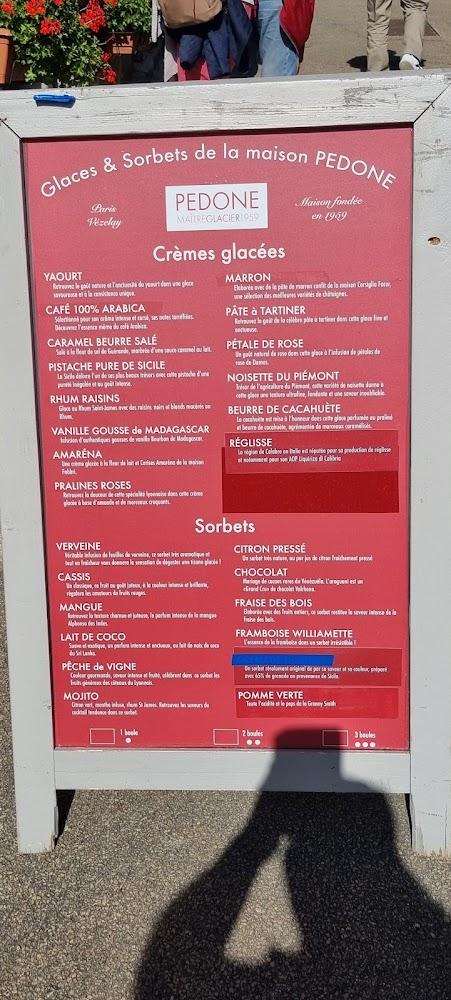 Pedone Maître Glacier - Menu Image 1